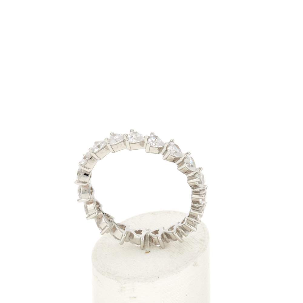 Bague argent 925 et zirconias - vue 2