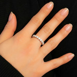 Bague argent 925 et zirconias - vue porté 1