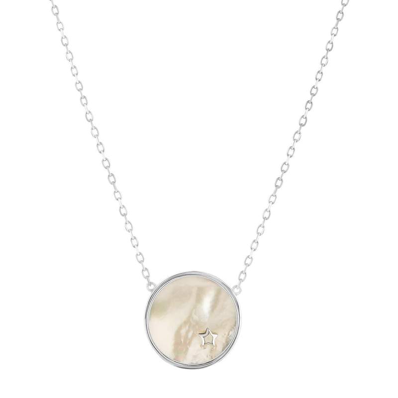 Collier argent 925 nacres étoile 45cm - vue 1