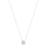 Collier argent 925 nacres rond et zirconias 45cm - vue 2