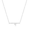 Collier argent 925 et zirconias 45cm - vue V1