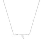 Collier argent 925 et zirconias 45cm - vue 1