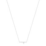 Collier argent 925 et zirconias 45cm - vue 2