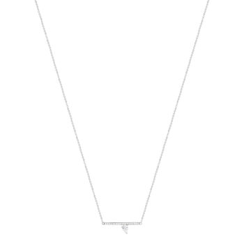 Collier argent 925 et zirconias 45cm