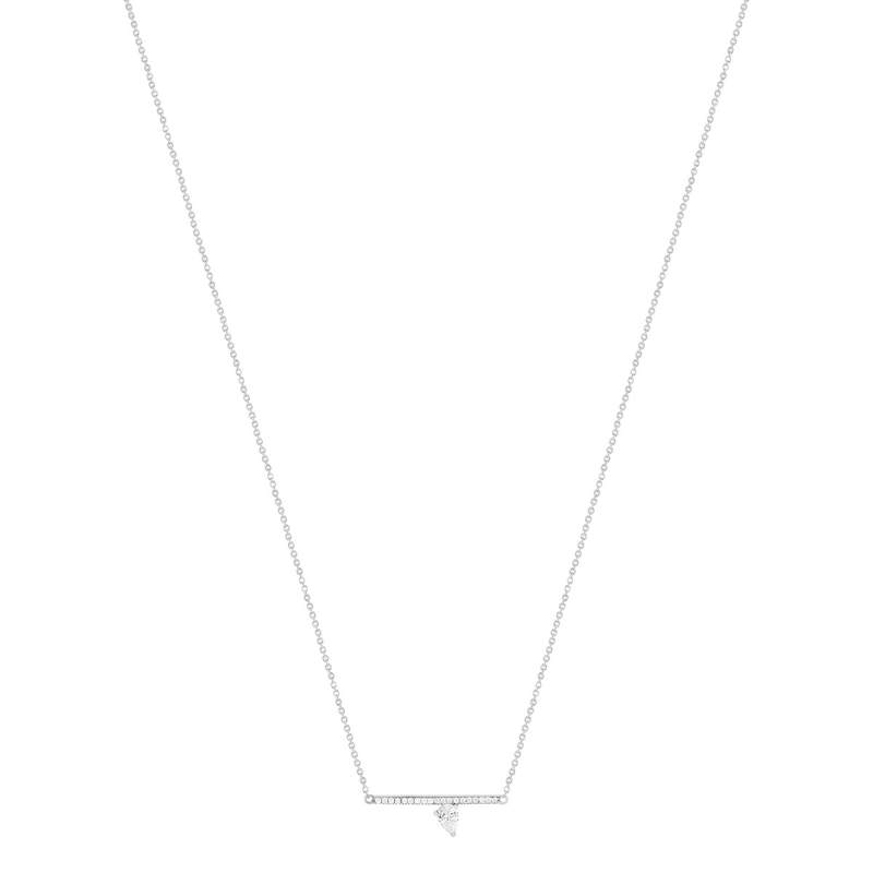 Collier argent 925 et zirconias 45cm - vue 2