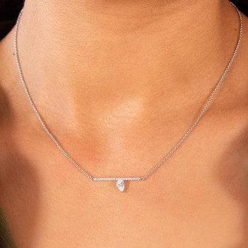 Collier argent 925 et zirconias 45cm