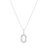 Collier argent 925 et zirconias 45cm - vue V1