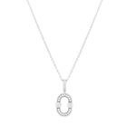 Collier argent 925 et zirconias 45cm - vue 1
