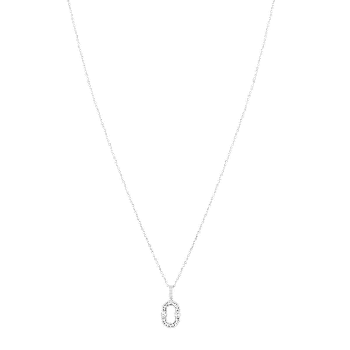 Collier argent 925 et zirconias 45cm - vue 2