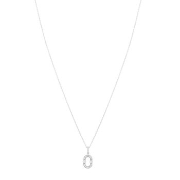 Collier argent 925 et zirconias 45cm