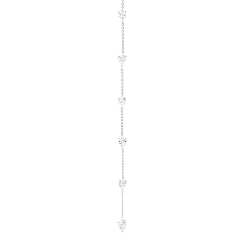Collier argent 925 et zirconias 45cm - vue 2