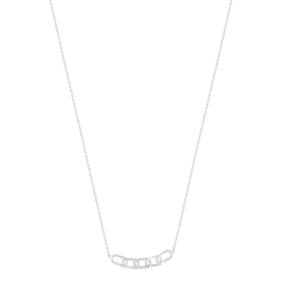 Collier argent 925 et zirconias 45cm - vue 2