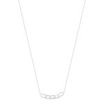 Collier argent 925 et zirconias 45cm - vue 2