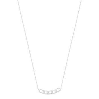 Collier argent 925 et zirconias 45cm