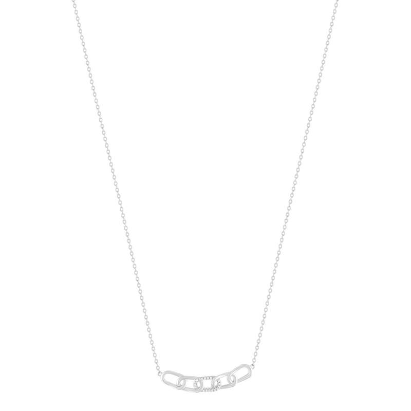 Collier argent 925 et zirconias 45cm - vue 2