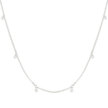 Collier argent 925 et zirconias 45cm