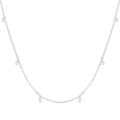 Collier argent 925 et zirconias 45cm