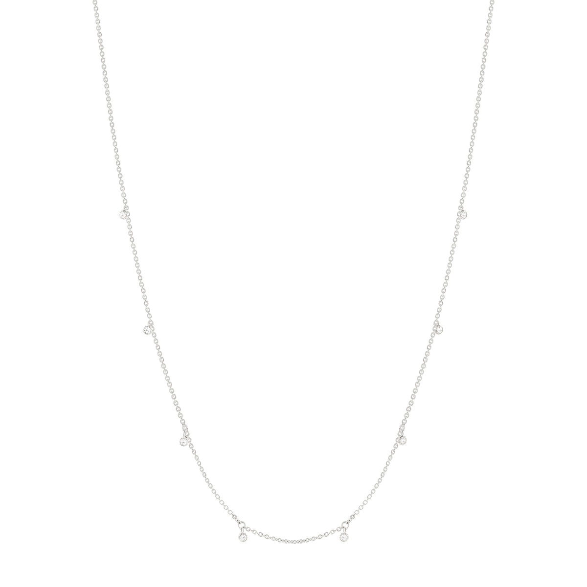 Collier argent 925 et zirconias 45cm - vue 2