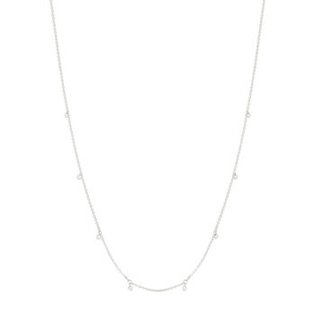 Collier argent 925 et zirconias 45cm