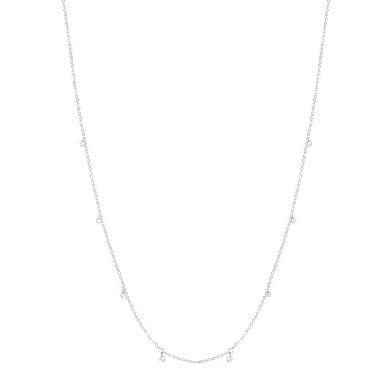 Collier argent 925 et zirconias 45cm - vue 2