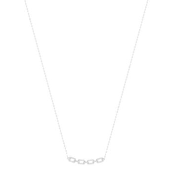Collier argent 925 et zirconias 45cm