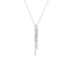 Collier argent 925 et zirconias 45cm - vue 1