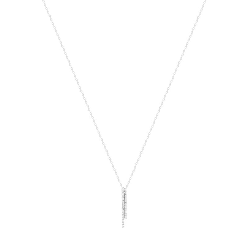 Collier argent 925 et zirconias 45cm - vue 2