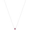 Collier argent 925 pierres synthétiques rouges et zirconias 45cm - vue V2