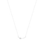 Collier argent 925 et zirconias 45cm - vue 2