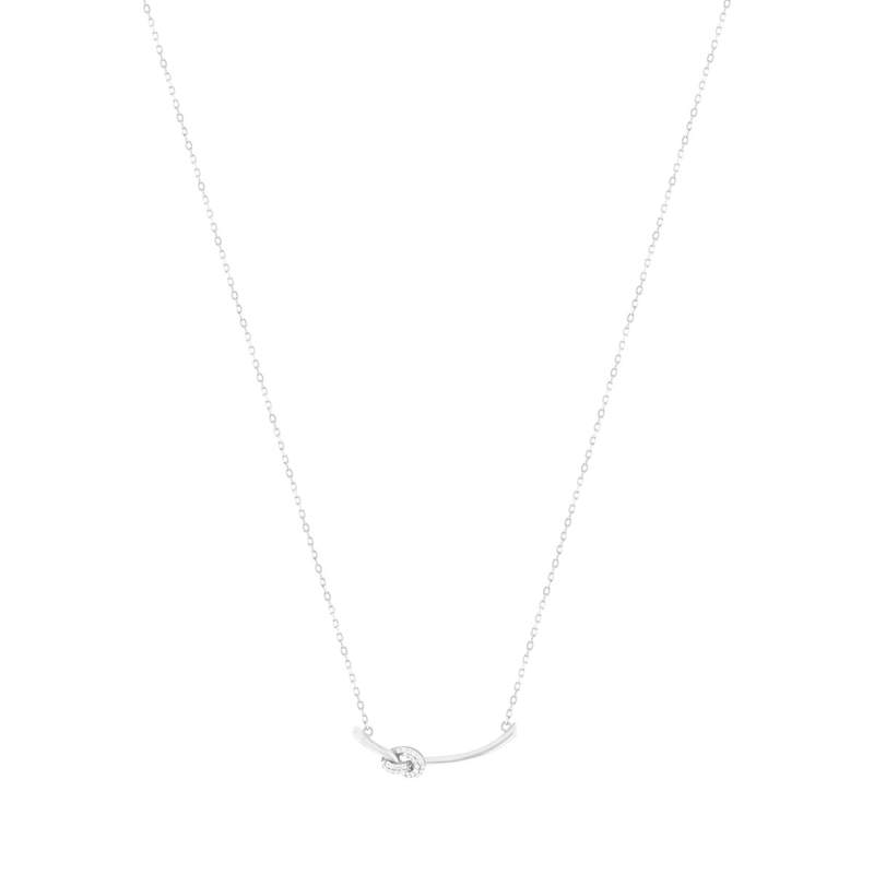 Collier argent 925 et zirconias 45cm - vue 2