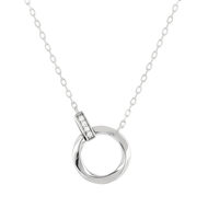 Collier argent 925 et zirconias 45cm