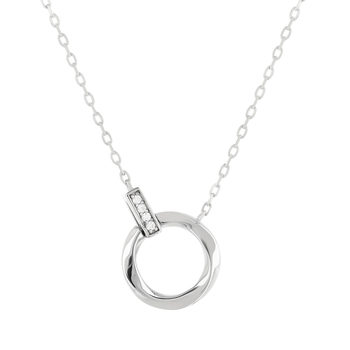 Collier argent 925 et zirconias 45cm