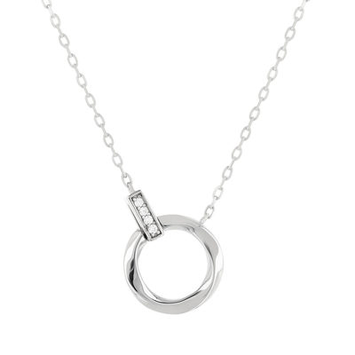 Collier argent 925 et zirconias 45cm