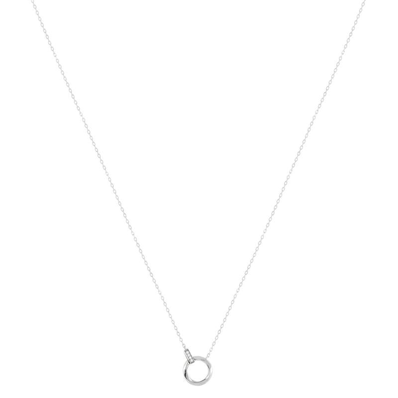 Collier argent 925 et zirconias 45cm - vue 2