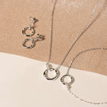 Collier argent 925 et zirconias 45cm - vue D2