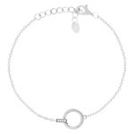 Bracelet argent 925 et zirconias 19cm - vue 1