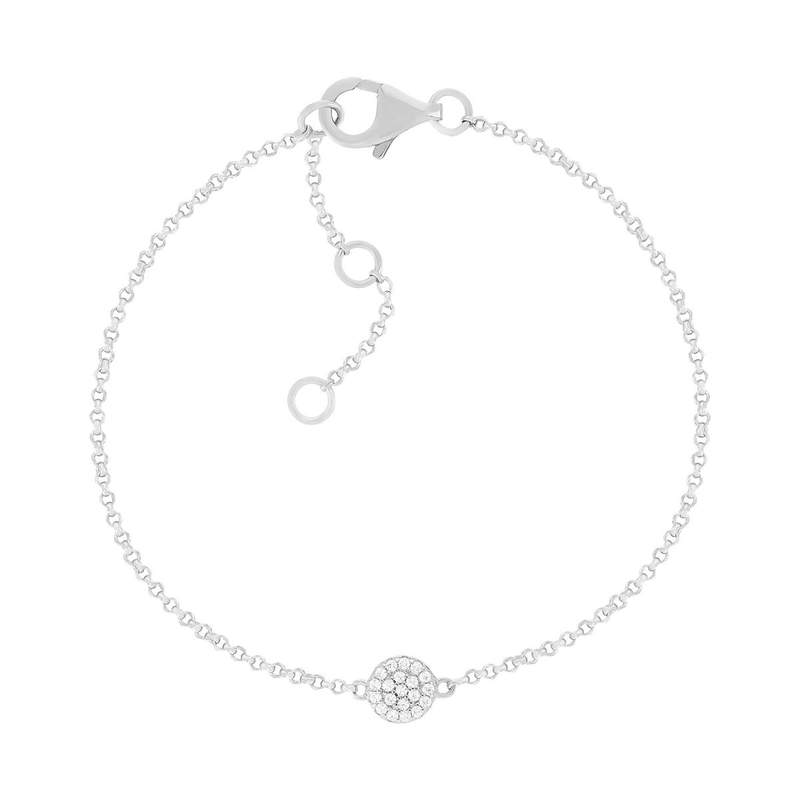 Bracelet argent 925 et zirconias 19cm - vue 1