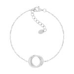 Bracelet argent 925 et zirconias 19cm - vue 1
