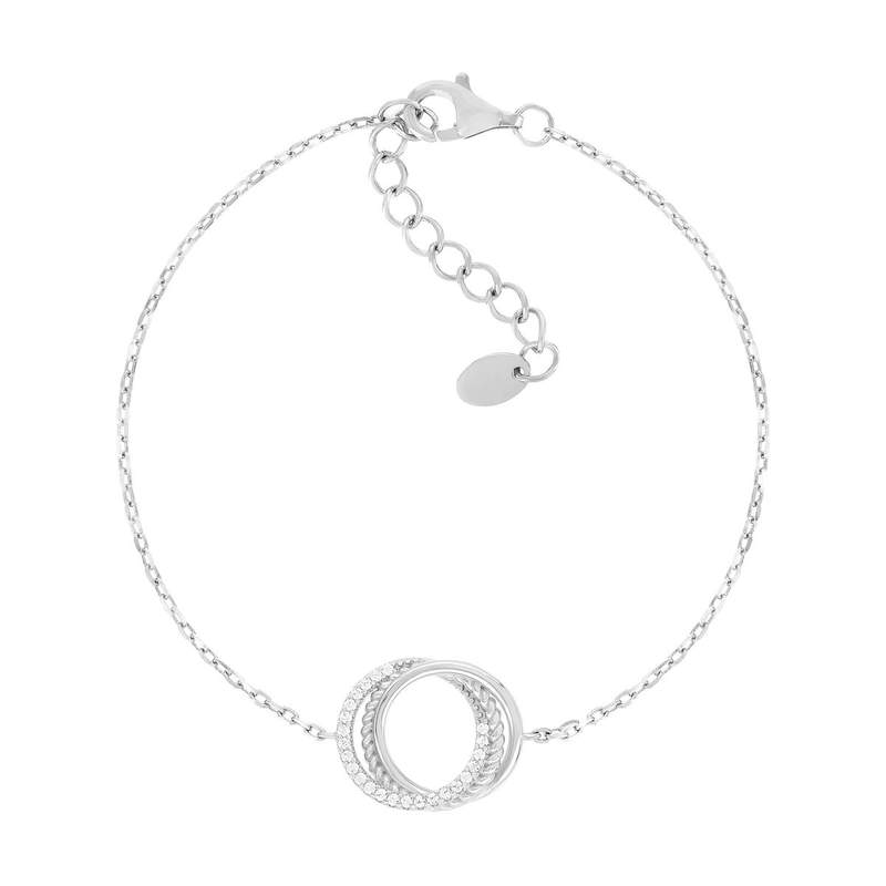 Bracelet argent 925 et zirconias 19cm - vue 1