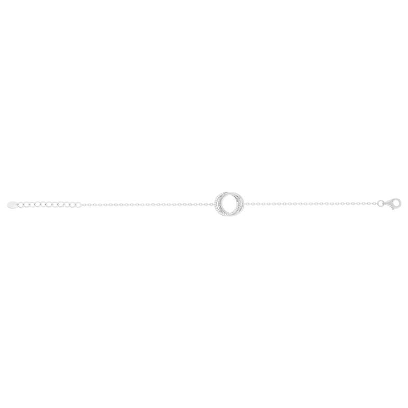 Bracelet argent 925 et zirconias 19cm - vue 2