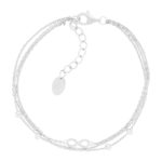 Bracelet argent 925 multitours motif infini 19cm - vue 1