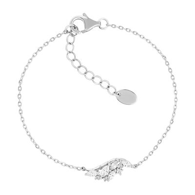Bracelet argent 925 et zirconias 19cm