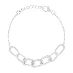 Bracelet argent 925 et zirconias 19cm - vue 1