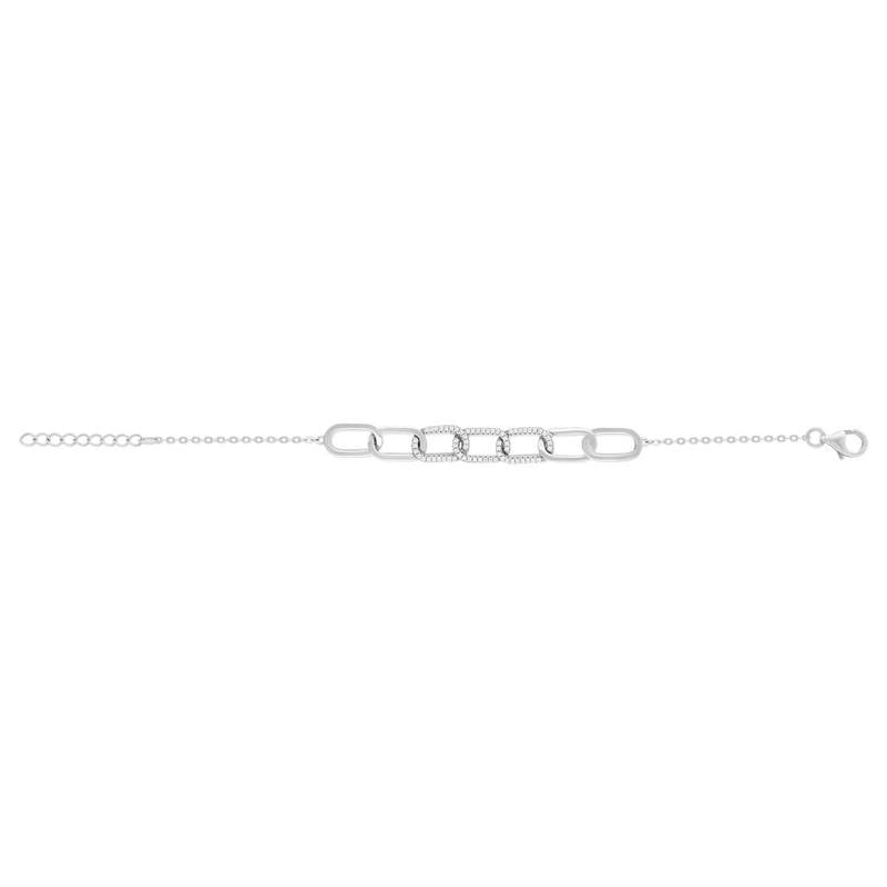 Bracelet argent 925 et zirconias 19cm - vue 2