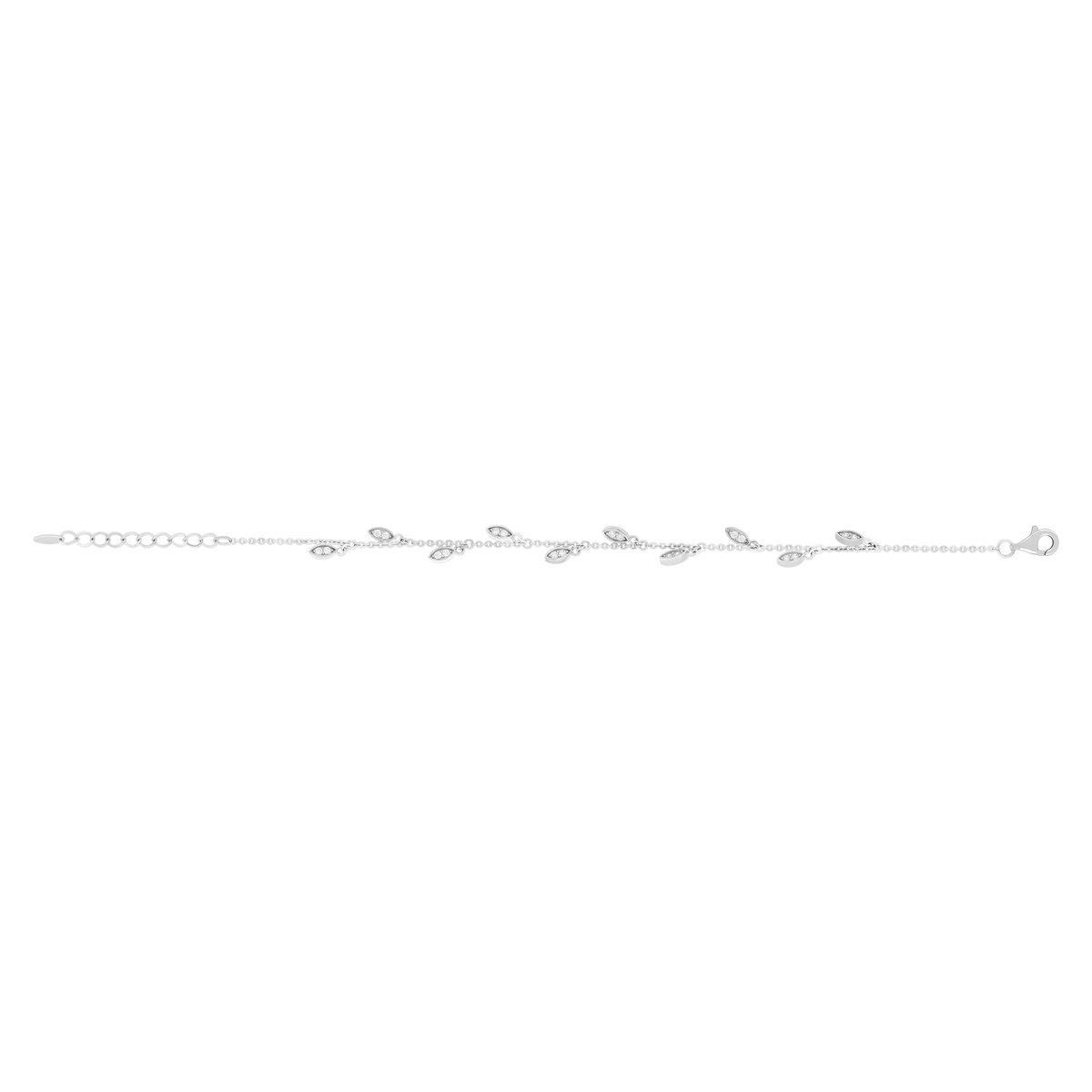 Bracelet argent 925 et zirconias 19cm - vue 2