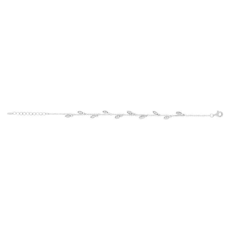 Bracelet argent 925 et zirconias 19cm - vue 2