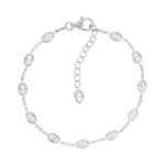 Bracelet argent 925 et zirconias 19cm - vue 1