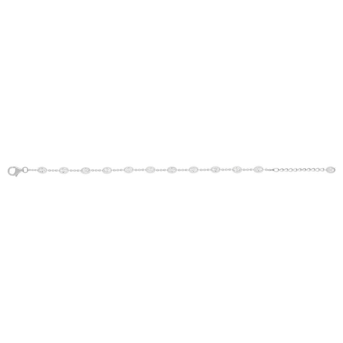 Bracelet argent 925 et zirconias 19cm - vue 2