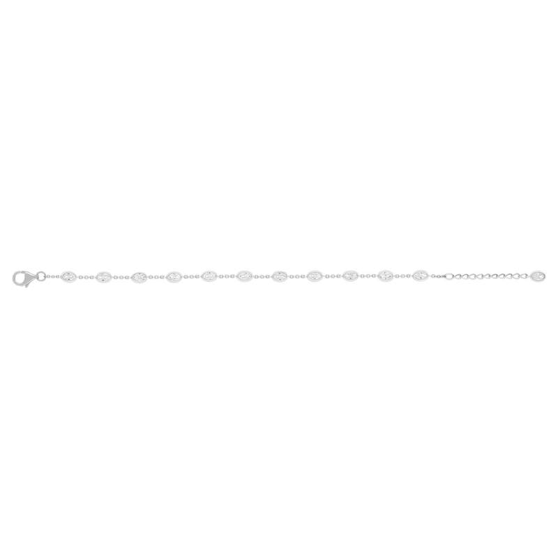 Bracelet argent 925 et zirconias 19cm - vue 2