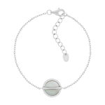 Bracelet argent 925 nacres et zirconias 19cm - vue 1